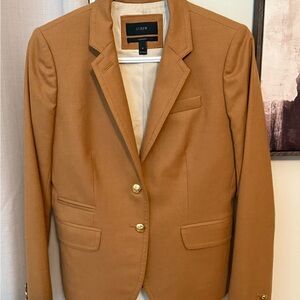 J. Crew Women's Camel Blazer with Gold Buttons
